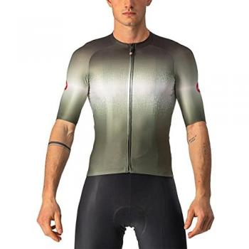 Castelli Maillot Aero Race 6.0 Manga Corta Verde Grisáceo Plateado XXL