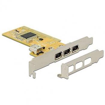 Delock 89443 - Tarjeta PCI con 3 externas y 1 FireWire A, Color Blanco