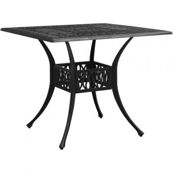 vidaXL Garden Table Black 90x90x73 cm Cast Aluminium