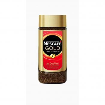 NESCAFÉ GOLD DESCAFEINADO aroma y sabor, café soluble descafeinado 100 % arábica, frasco de vidrio, 100 g