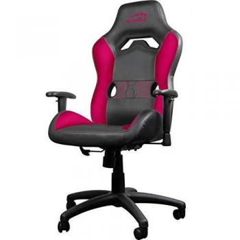 Silla Gaming Speedlink Looter Negra y Rosa - Ergonomía óptima, reposabrazos ajustables, diseño moderno, base de metal resistente, tapizado en cuero sintético fácil de limpiar