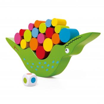 Juego de Equilibrio Clásico para Niños - Cocodrilo con 20 Piezas