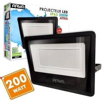 Proyector LED Atria 200W Negro IP66 Exterior 1600W Equivalente Temperatura de Color Blanco Cálido 3000K