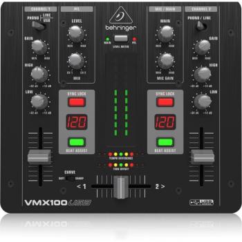 Behringer VMX100USB Professional 2-Channel DJ Mixer with USB Connectivity