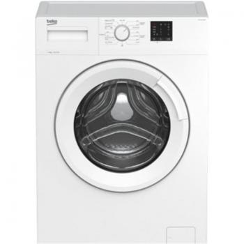 Lavadora de carga frontal Beko WRV6612BWR, 6 kg de capacidad, 1200 RPM, color blanco con display digital
