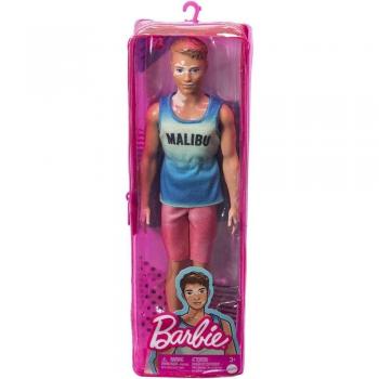 Barbie Ken Fashionista Muñeco con Vitíligo, Camiseta sin Mangas Blanca y Pantalones Cortos HBV26