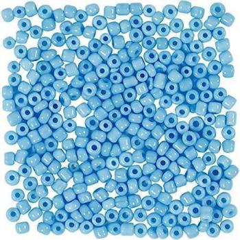 Cuentas de Rocaille Turquesa 3 mm, Tamaño 8/0, Diámetro Interior 0,6-1,0 mm, 25 gr