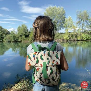 Children's Mini Backpack Petit Jour Parrots