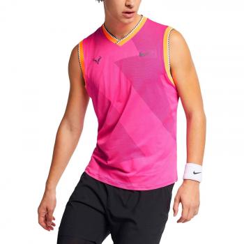 Nike Rafa M Nkct Arorct Slvls Top Camiseta, Hombre, Laser Fuchsia/Thunder Grey, L