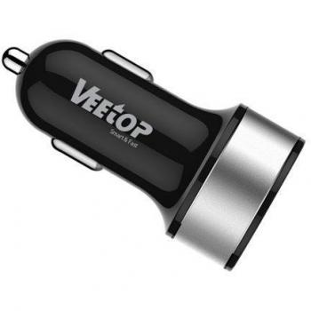 Veetop® Cargador de Coche con USB dual de velocidad alta