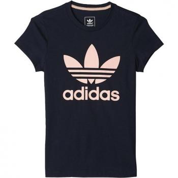 adidas J Trefoil Tee G Camiseta, Niñas, Gris