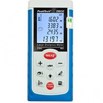 Medidor de Distancia Láser PEAKTECH 2802 - Rango de 0,05 a 80 m