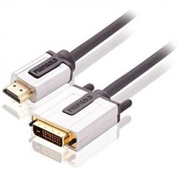 Profigold PROV1105 Adaptador de Cable de vídeo 5 m HDMI Negro, Plata - Adaptadores de Cable de vídeo