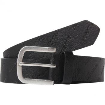 Jack & Jones Harry Embossed Knitted Men's Belt, Black, Size 90