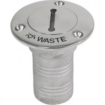 WHITECAP 6126S TAPERED HOSE DECK FILL - 1-1/2 INCH - WASTE
