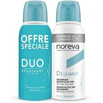 Noreva Deoliane Desodorante Dermo-Activo 24H Compressé - Lote de 2 x 100 ml