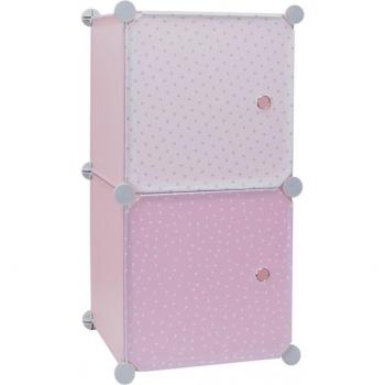 Estantería Modulable Infantil Rosa 2 Cubos 30x30 cm x H 60 cm
