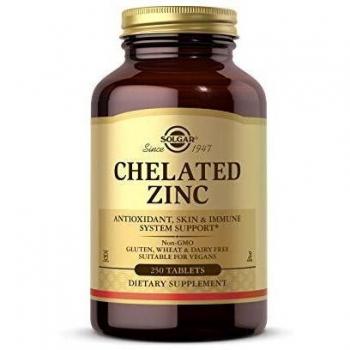 Solgar Chelated Zinc Tablets - Pack of 250