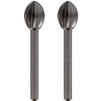 Dremel 144 - Juego de accesorios de fresado de 2 accesorios, 2 fresas de alta velocidad en forma de cono de pino con un diámetro de trabajo de 7,8 mm