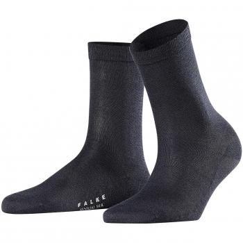 Falke Silk-Calcetines Mujer Azul