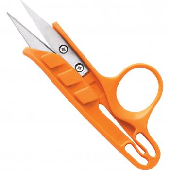 Fiskars Tijeras Corta-hilos, Longitud: 12 cm, para diestros y zurdos, Hoja de acero inoxidable/Mangos de plástico, Naranja, Classic, 1005132