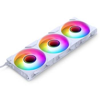 Phanteks Ventilador M25 Gen2 120mm PWM D-RGB Blanco - Pack Triple con Flujo de Aire Invertido
