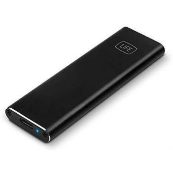 1life Caja Externa Flash M.2 SATA -1IFEHDFLASHM2SATA- SSD, Compatible USB 3.1 Tipo C, Windows 2000, XP, Vista, 7, 8, 10; Mac OS 8.6 y Superior, Color Negro