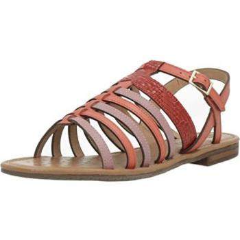 Sandalias de Mujer Geox Sozy D25LXK en Piel Rosa/Lila, Estilo Gladiador, Talla 37