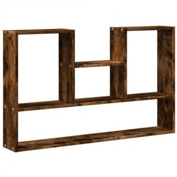 vidaXL Wall Shelf Smoked Oak 99x15x60 cm Engineered Wood