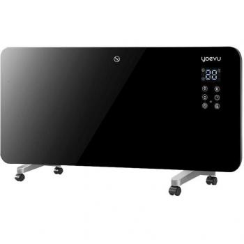 Yoevu Radiador Convector Eléctrico de Bajo Consumo 1500W Programable con Control App Wifi Negro