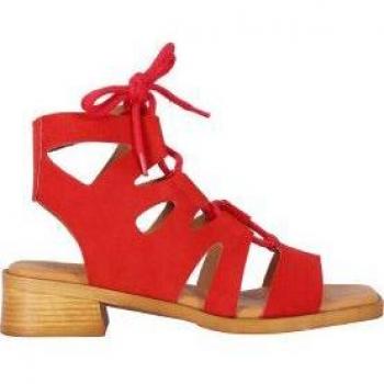 Chika10 Leather POLEA 03 Sandalia de Tacón Rojo/Red