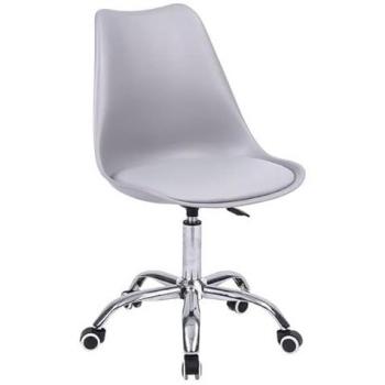 Silla de Oficina Giratoria Ajustable en Altura Anne Gris - Happy Garden