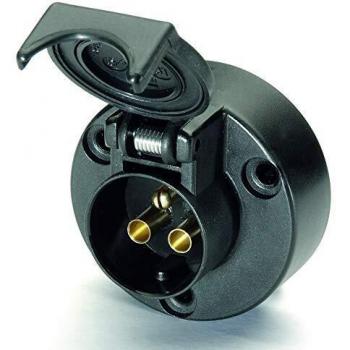 Enchufe HELLA 8JB 001 933-031 - Enchufe de 3 polos con conexión roscada, contacto roscado, color negro, conforme a DIN/ISO 9680, cantidad: 1