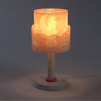Lámpara de mesa infantil Moon Luna rosa
