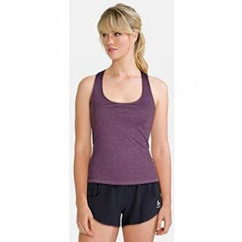 Odlo Bl Top Maia Ease - Camiseta de Manga Corta para Mujer, diseño Vintage, Color Morado