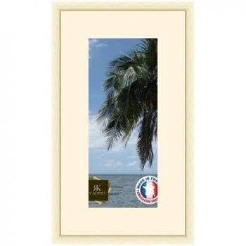 Marco de fotos de pared 16 x 16 x 37 x 37 marco, moderno, 2,3 cm de longitud, de madera, madera, Blanc Cassé-39, Passe-Partout Peach