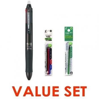 Pilot Frixion – Bolígrafos roller de 0,5 mm, retráctiles, tinta borrable de 4 colores, 4 recargas de cada color