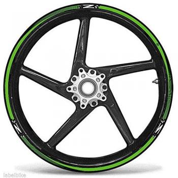 labelbike - Tiras Pegatina -filetes Compatible para Ruedas 17 Moto Kawasaki Z Tuning Verde