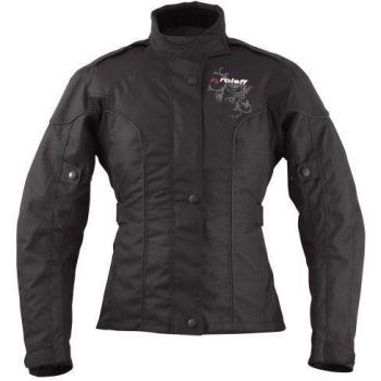 Roleff Chaqueta de Motorista para Mujer Kodra Ladylike, Negro, XXL
