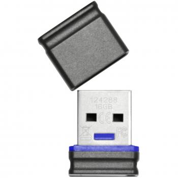 Pendrive Platinum Mini USB 2.0 16GB Alta Velocidad Negro/Azul
