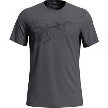 Odlo Camiseta para Hombre con Cuello Redondo F-Dry Print, Hombre, 550652, Odlo Steel Grey Mountain Print Ss20 - Zapatillas de Deporte, Medium