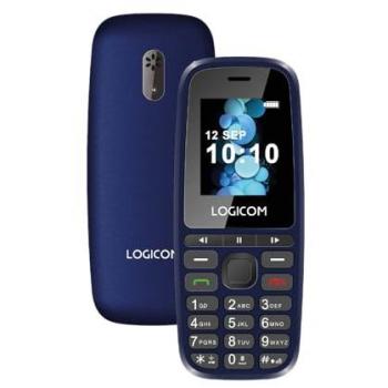 Teléfono Móvil Logicom Posh 402 Azul, Doble SIM, Pantalla 1.77, Batería 1000 mAh, Autonomía hasta 4h en llamada y 200h en espera, Función