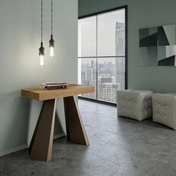 Consola extensible 90x40/290 cm Estructura Diamond Teñido Abeto Oso
