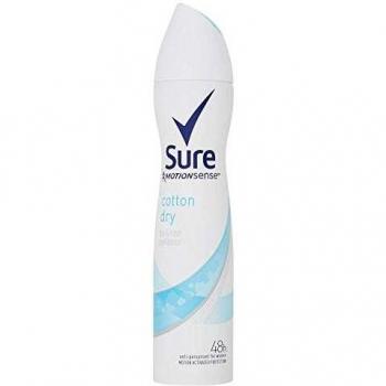 (3 Pack) Sure Women Cotton Ultra Dry Anti-Perspirant Deodorant Spray x 250ml