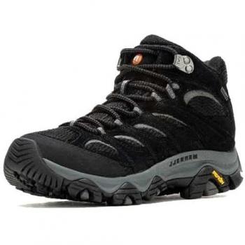Merrell Botas de Senderismo Moab 3 Mid GORE-TEX para Mujer, color Negro y Gris, talla 41 EU