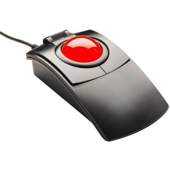Cst2545 – 5 W (GL) (L-TRAC Glow rojo) con cable USB, Ambidextro láser de alto rendimiento ergonómico ratón con Trackball (negro) – fabricado en los Estados Unidos