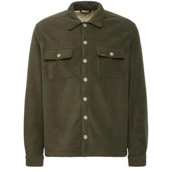 Camisa overshirt forrada regular fit Blend Baki en color oliva, talla XXL