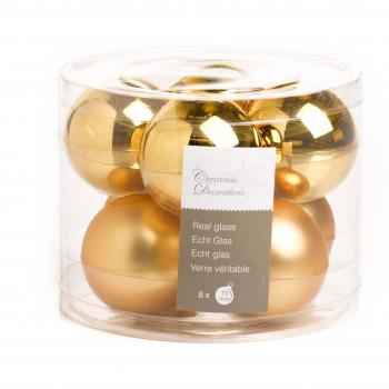 Kaemingk 140147 Ball Christmas Ornament Vidrio Oro 12pieza