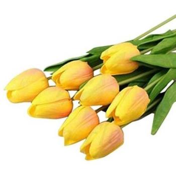 FAMILIZO 10Pcs TulipáN Flor Artificial LáTex Verdadero Tacto Nupcial Boda Ramo De DecoracióN Del Hogar Flores Falsas