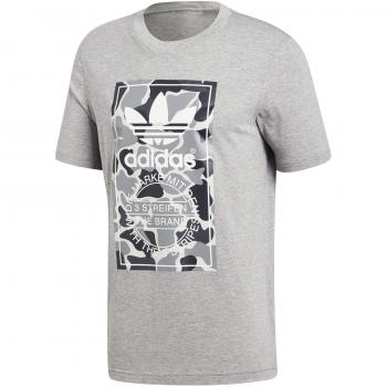 Adidas Camo Label tee - Camiseta, Hombre, Gris
